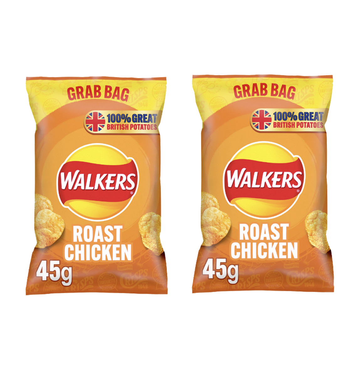 Walkers Roasted Chicken Crisps 2 pack Exotic Club Co.