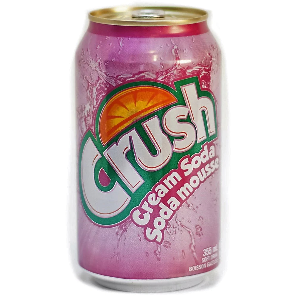 Crush Cream Soda Clear - 330ml Can - Canada – Exotic Club Co.