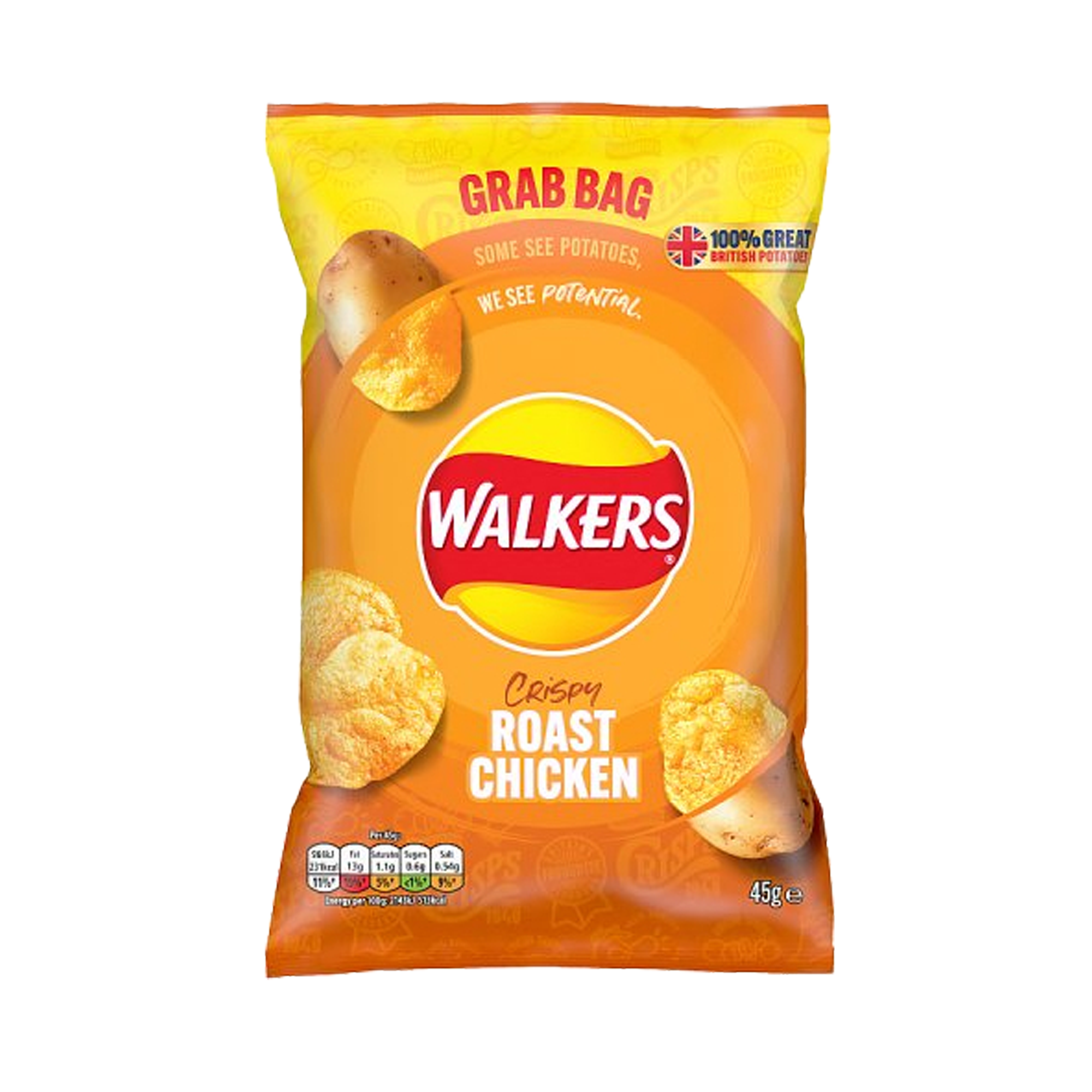 Walkers/Lay's Max Crispy Roast Chicken Chips 45g (UK) Exotic Club Co.